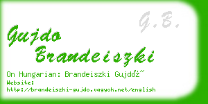 gujdo brandeiszki business card